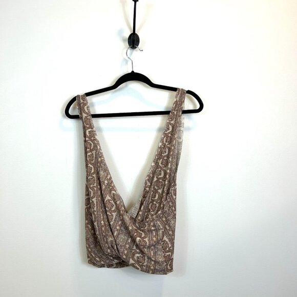 Free People We‎ The Free Your Twised Tank Wrap Top Sz Large Tea Combo - Picture 7 of 8